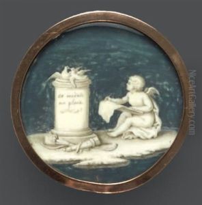 Amour Dessinant Devant Un Autel Surmonte De Deux Colonnes, Un Carquois, Un Arc Et L'inscription Ce Modele Me Plait Amour Dessinant Devant Un Autel Surmonte De Deux Colonnes, Un Carquois, Un Arc Et L'inscription Ce Modele Me Plait