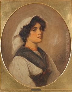 Brustportrat Einer Jungen Sudlanderin by Gustav Adolf Gaupp