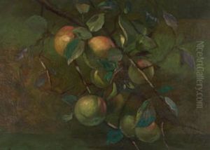 Stillleben Mit Apfelzweig by Gustav Adolf Gaupp