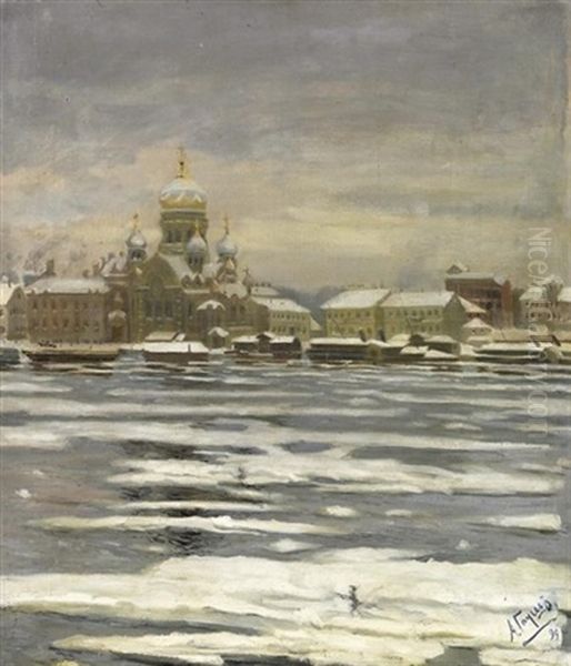 Ansicht Von St. Petersburg (?) Im Winter - view 1