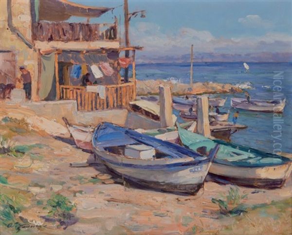 Cabanon Et Barques De Pecheurs A Marseille - view 1
