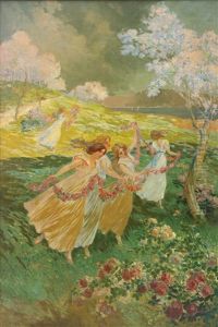 Danse De Printemps by Adolphe-Louis Gaussen