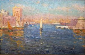 Port De Marseille by Adolphe-Louis Gaussen