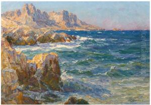 Bord De Mer Pres De Marseille by Adolphe-Louis Gaussen