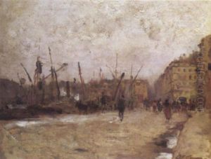 Les Quais De Marseille by Adolphe-Louis Gaussen