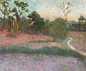 Paysage Au Soleil Couchant