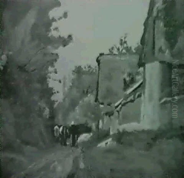 Peasant With Cows - view 1