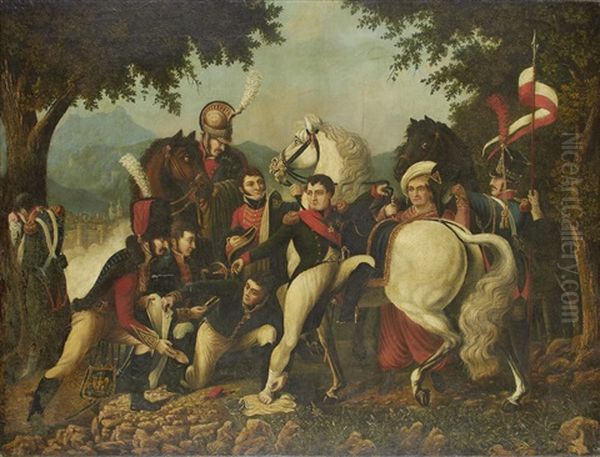 Napoleon Wounded At Ratisbonne April 23, 1809 - view 1