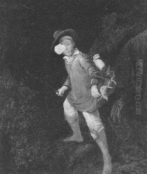 Junger Fallensteller In Blauem Kittel - view 1