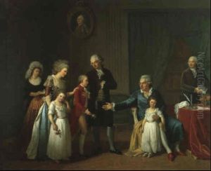 Portrait De Bertrand De Moleville Et De Sa Famille by Jean-Baptiste Andre Gautier d'Agoty