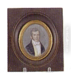 Portrait Of A Man In A Blue Coat And Yellow Vest