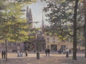 Vue De La Place Du Bourg A Bruges