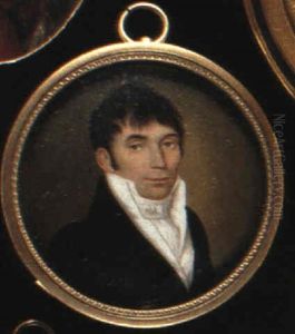 A Gentleman With Short Dark Hair, Wearing A Black Coat,     White Waistcoat And Knotted Cravat