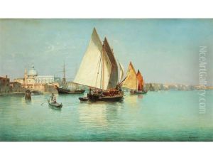 Blick Auf Den Canal Della Giudecca Mit Booten
