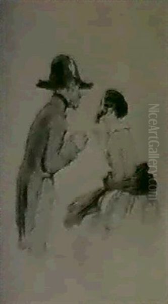 A Soldier And A Lady In Conversation - view 1