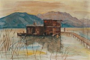 Bootshaus In Litzelberg Am Attersee (clemens Holzmeister) by Oskar Gawell