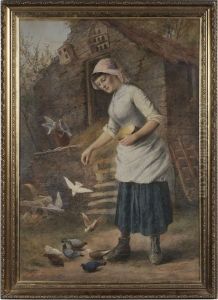 Girl Feeding Birds