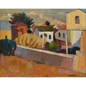 Town Scene by August Gay