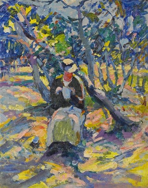 Woman In The Garden - view 1