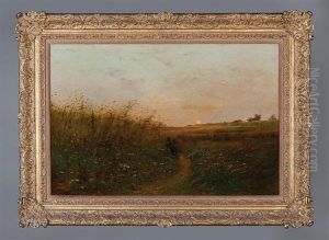Along The Path At Sunset by Edward B. Gay
