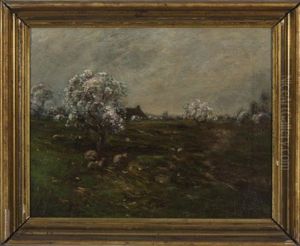 Spring Landscape With Sheep by Edward B. Gay