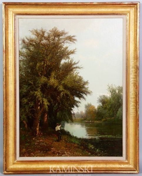 Fishing Along A River - view 1