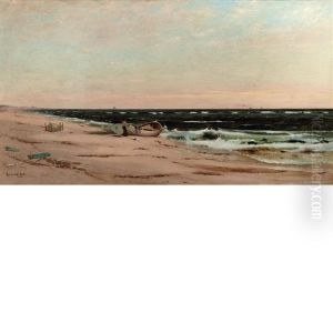 Surf At Bellport, Long Island by Edward B. Gay
