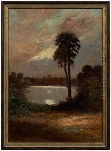 Southern Landscape With Palm Trees by Edward B. Gay