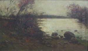 Landscape With Trees And Water by Edward B. Gay