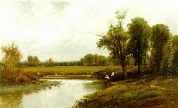 Fishing On A Hudson River Inlet - view 1