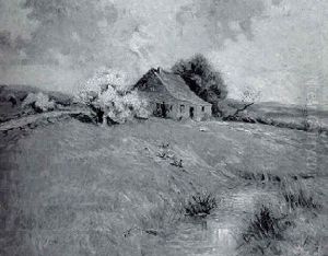 Cottage In A Hillside Landscape by Edward B. Gay