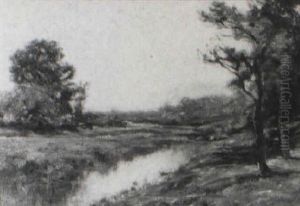 Pastoral Landscape With Cattle In The Distance by Edward B. Gay