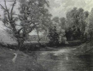 Stream Through The Trees In Summer by Edward B. Gay