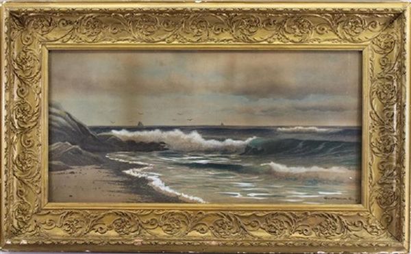 A Coastal Scene With A Sailboat In The Background - view 1