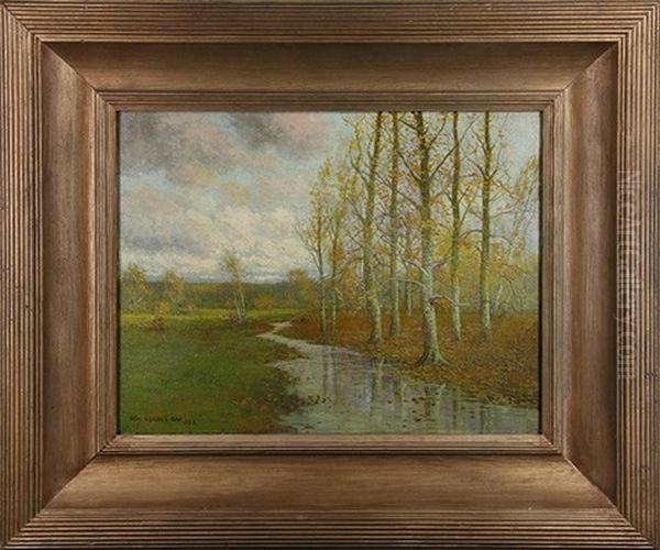 Autumn Trees And Stream - view 1