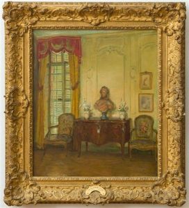 Interior With Commode And Two Fauteuils