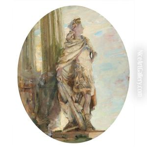 Statue At Versailles by Walter Gay