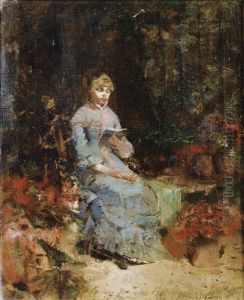 Jeune Fille Lisant by Walter Gay