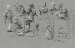 2 Small Sheets Of Detailed Italian Costume Studies