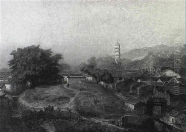 Sunrise In A Japanese Village - view 1