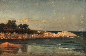 Rocky Point With Distant Schooner