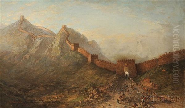 Silk Road Traders At The Gate Of The Great Wall Of China - view 1