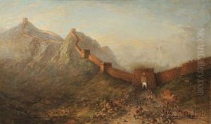 Silk Road Traders At The Gate Of The Great Wall Of China by Winckworth Allan Gay
