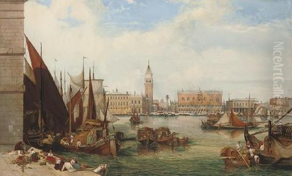 Bustling Activity On The Waterfront, Venice - view 1