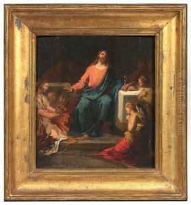 Gesu Che Benedice Il Pane Ed Il Vino