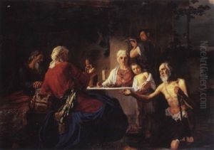 Lazarus In The House Of The Rich Man by Nikolai Nikolaevich Ge