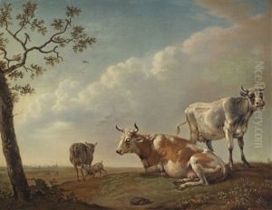 A Landscape With Cows by Christian David Gebauer