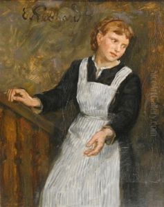 Das Dienstmadchen by Eduard Karl Franz von Gebhardt
