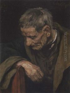 Sinnender Greis by Eduard Karl Franz von Gebhardt