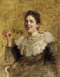 The Flirtatious Smile by Eduard Karl Franz von Gebhardt